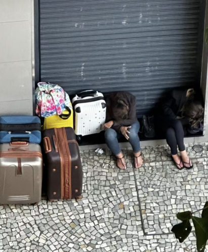 Suzy e Bruna recusaram ajuda de moradores e do poder público. (Foto: Reprodução/ CBN)