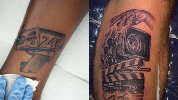 Tatuagem de Pizane à esquerda e de Nizam, à direita. (Foto: Reprodução/Instagram)