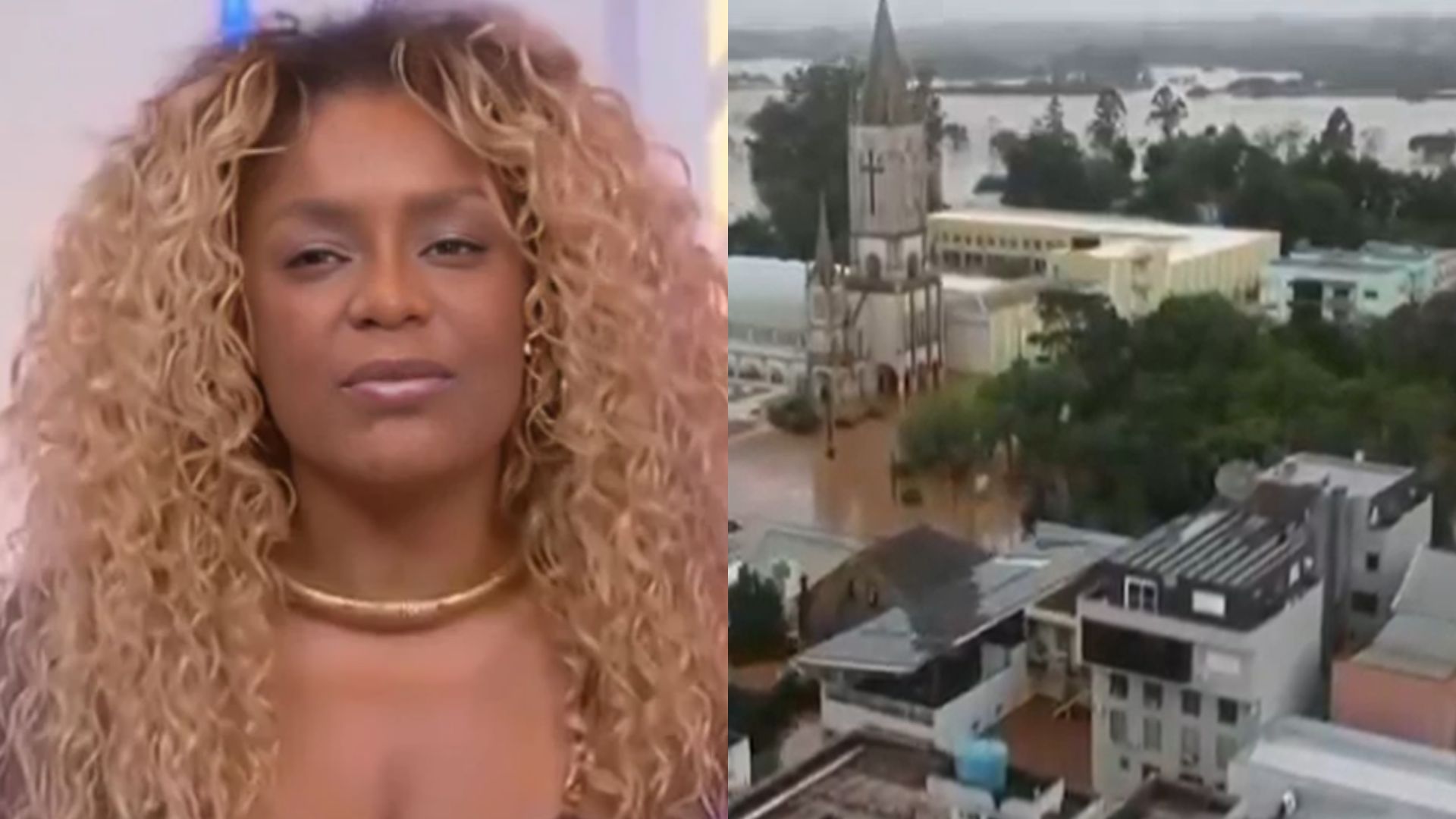 Vídeo: Cariúcha surpreende ao relatar, ao vivo, no SBT, o desaparecimento de parentes dela no RS
