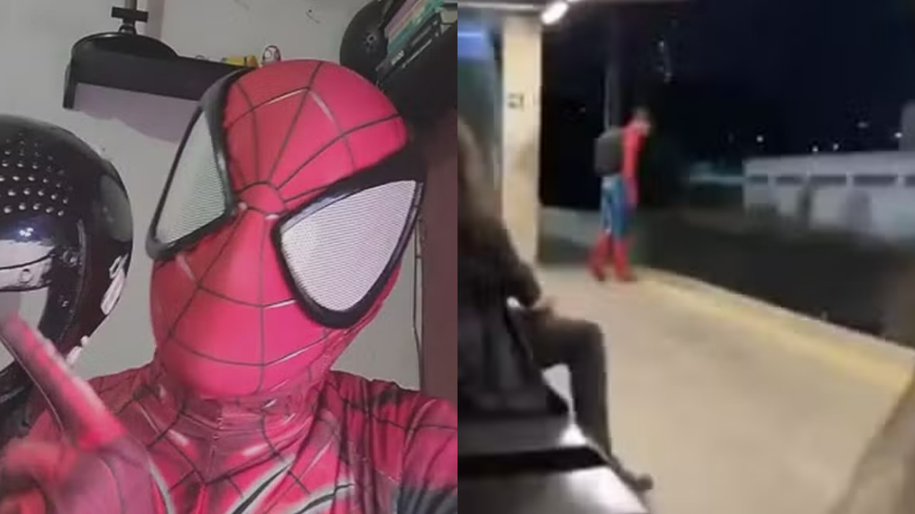“Homem-Aranha” é agredido no metrô de BH e, após vídeo viralizar, explica motivo inusitado do ataque; assista