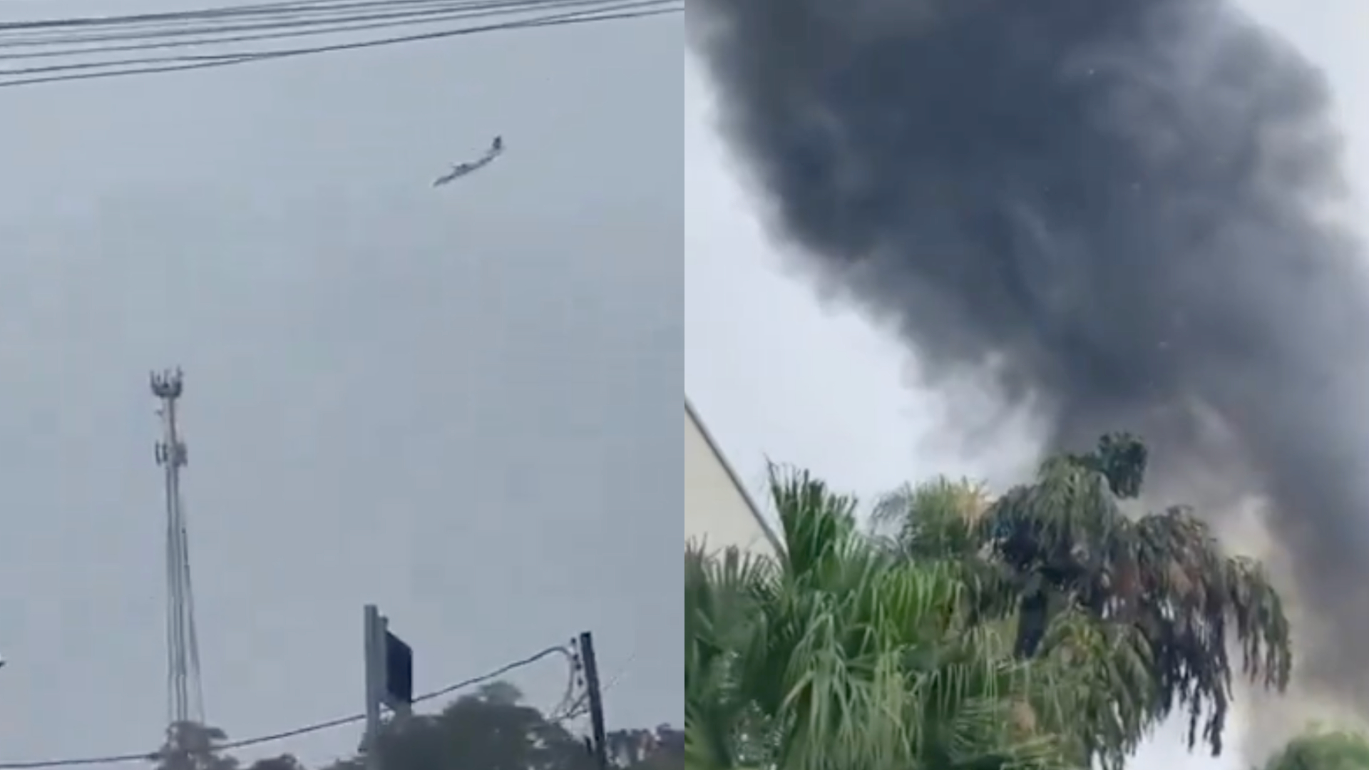 Avião cai em Vinhedo, no interior de São Paulo; vídeo mostra queda