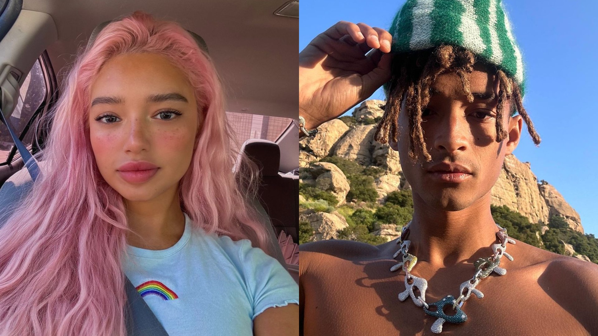 Comprometido, Jaden Smith é visto aos beijos com influenciadora em Ibiza, e namorada reage