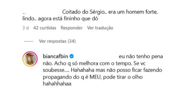 Bianca Bin posta foto de Sérgio Guizé e dá resposta afiada para comentário sobre aparência do marido Bianca Bin reage a especulações de harmonização facial feita pelo marido, Sérgio Guizé, e ironiza comentários; veja (Foto: TomZé Fonseca / AgNews)