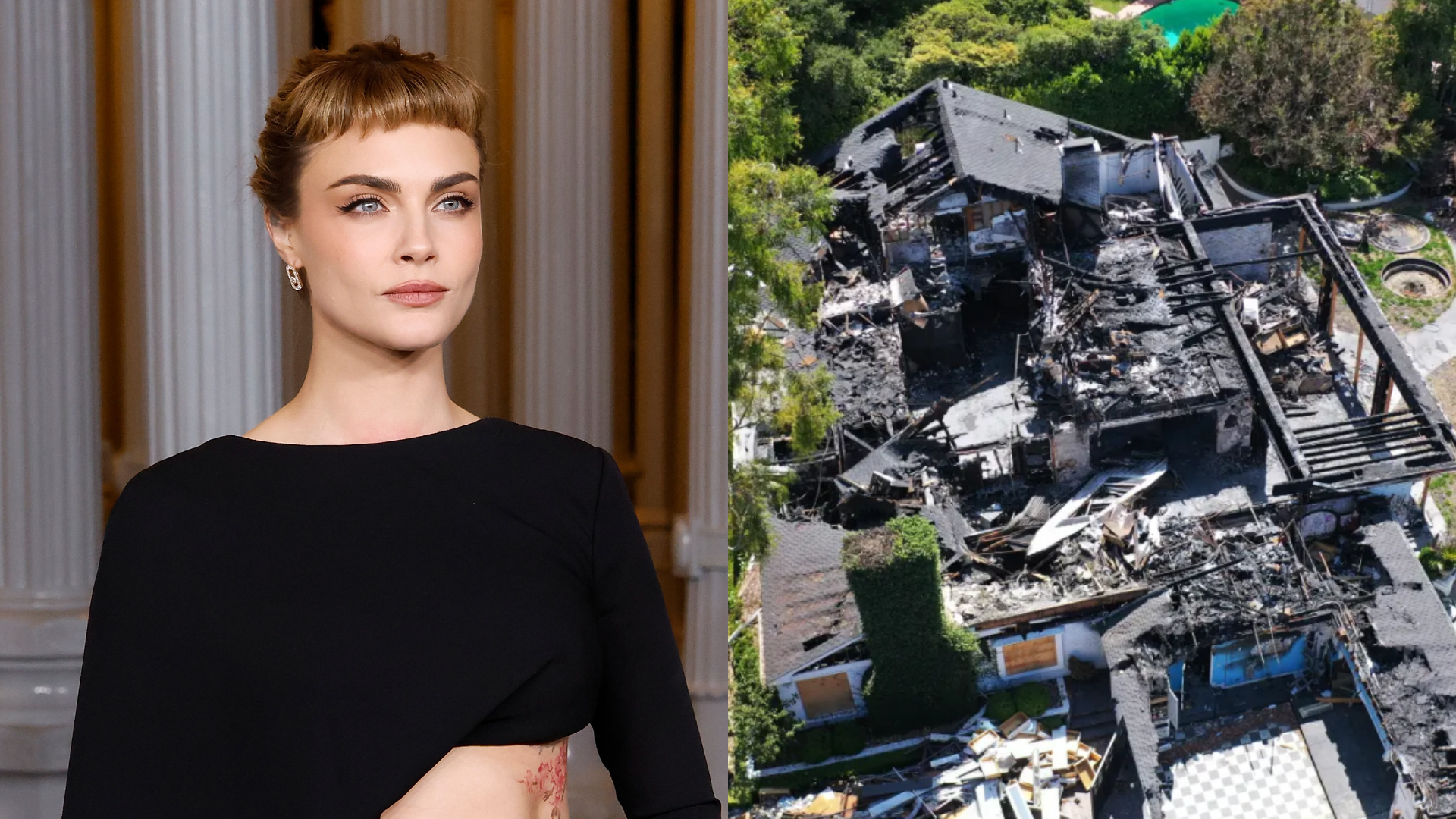 Cara Delevingne vende mansão destruída por R$ 26,6 milhões, 6 meses após incêndio devastador; veja foto