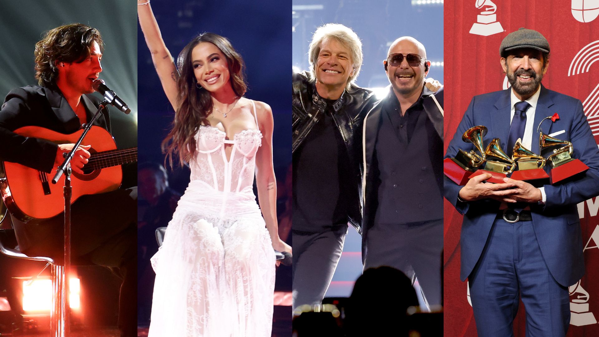 Grammy Latino 2024: Resumão! Juan Luis Guerra se destaca, Anitta e Tiago Iorc fazem dueto incrível, e Pitbull e Jon Bon Jovi incendeiam palco com versão de “It’s My Life”; assista