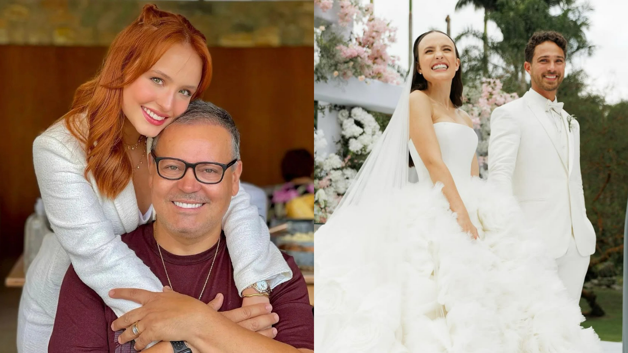 Pai de Larissa Manoela faz publicação enigmática na web após terceiro casamento da filha