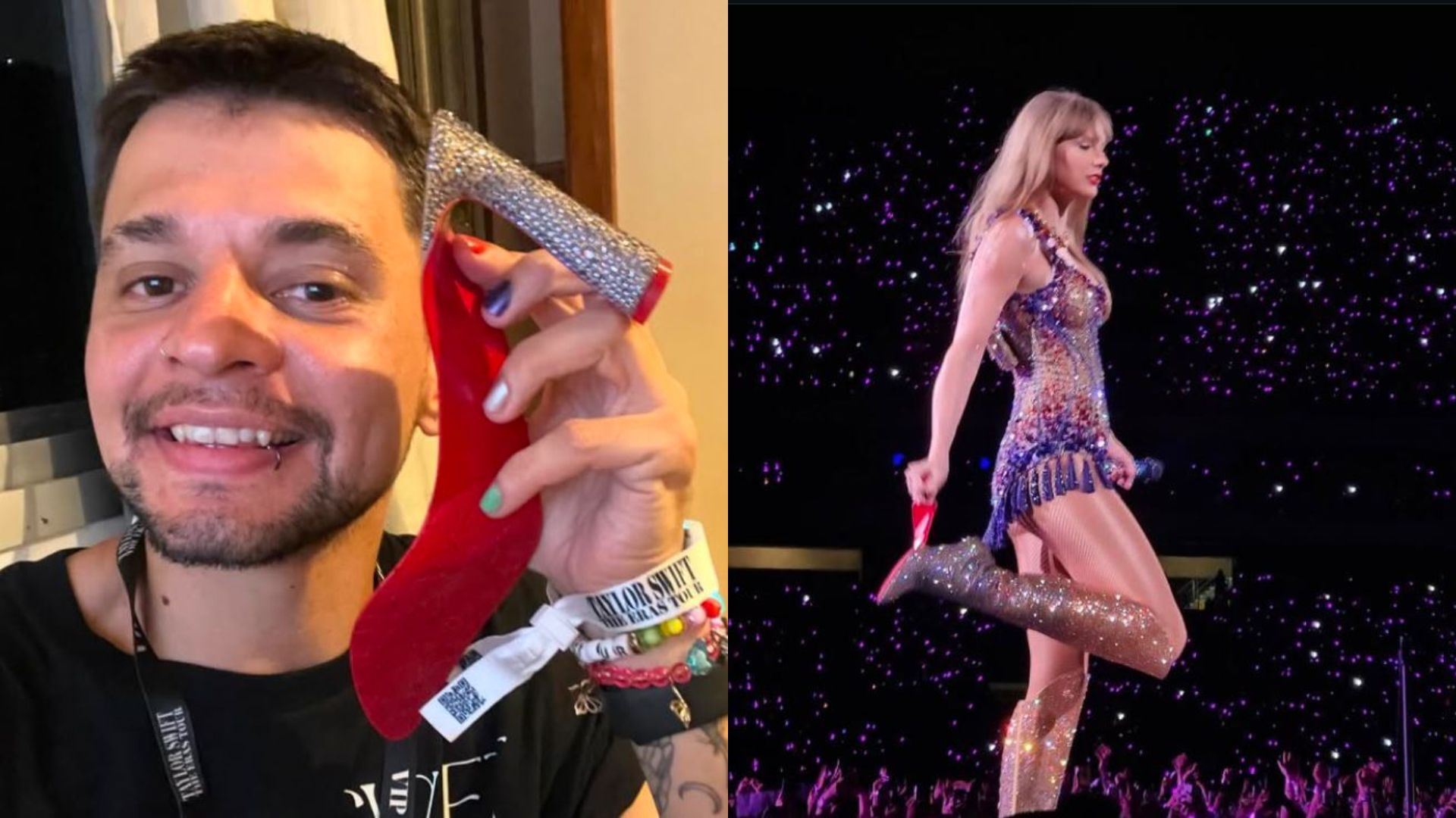 Salto quebrado de Taylor Swift em show fez brasileiro mudar a vida de sua família