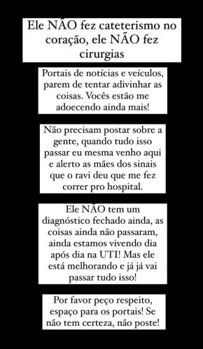 Youtuber disse que o filho não passou por nenhuma cirurgia (Foto: Reprodução/Instagram)