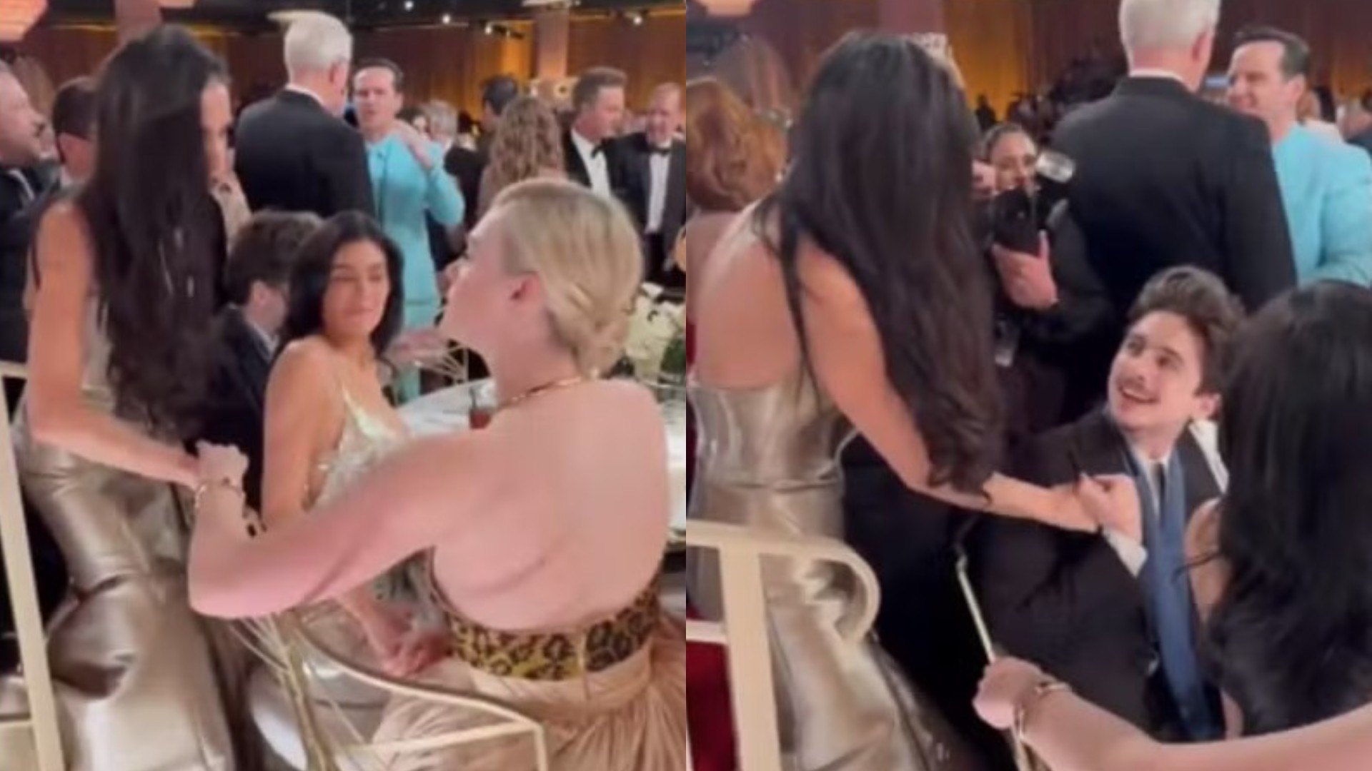 Globo de Ouro 2025: Web aponta “esnobada” de Demi Moore em Kylie Jenner em video viral, e filha da atriz reage; assista