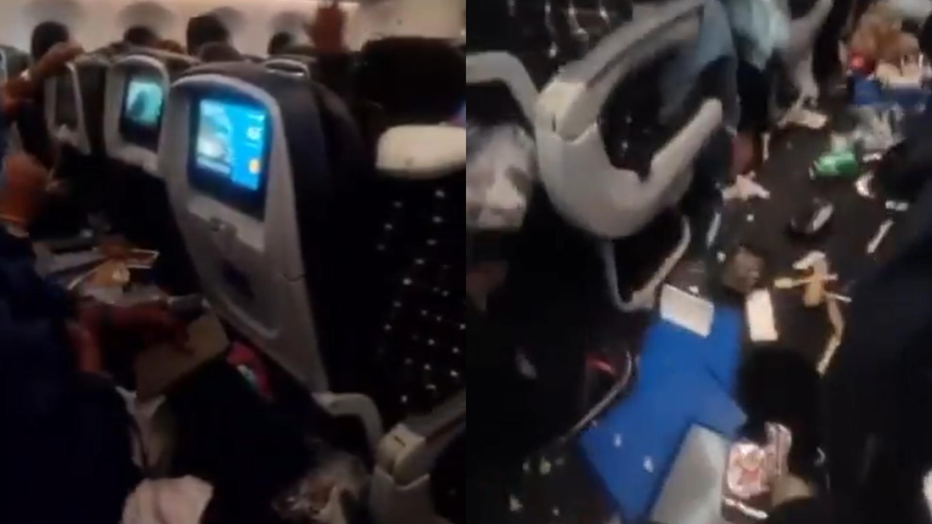 Avião rumo aos EUA passa por emergência, e 38 pessoas ficam feridas; vídeo mostra desespero dos passageiros