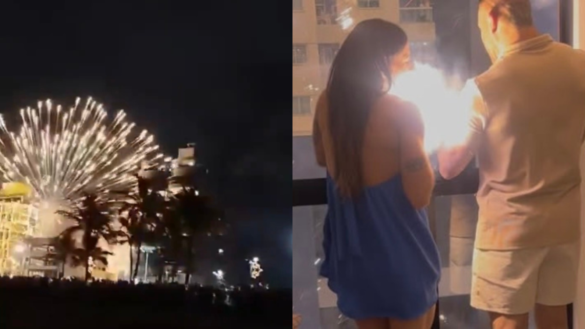 Vídeo: Novo ângulo mostra como fogos de artifício atingiram turista dentro de apartamento em SC