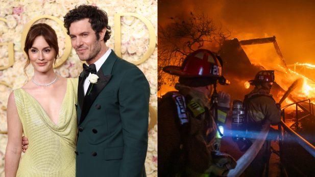 Fotos: Adam Brody e Leighton Meester têm casa destruída em incêndio em Los Angeles; outros famosos também são atingidos