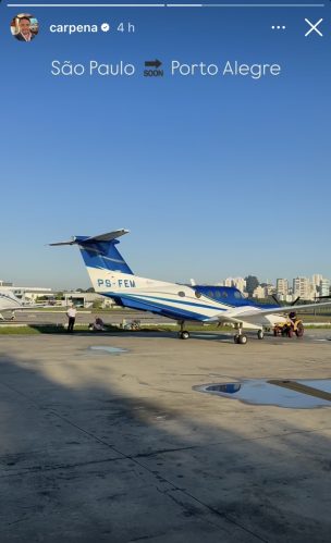 O advogado postou em suas redes sociais que estava indo para Porto Alegre. (Foto: Reprodução / Instagram)