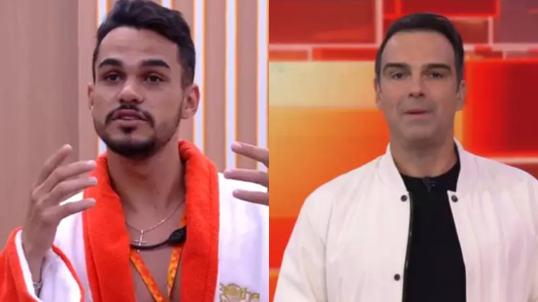 O brother levou chamada de Tadeu Schmidt. (Fotos: Reprodução / TV Globo)