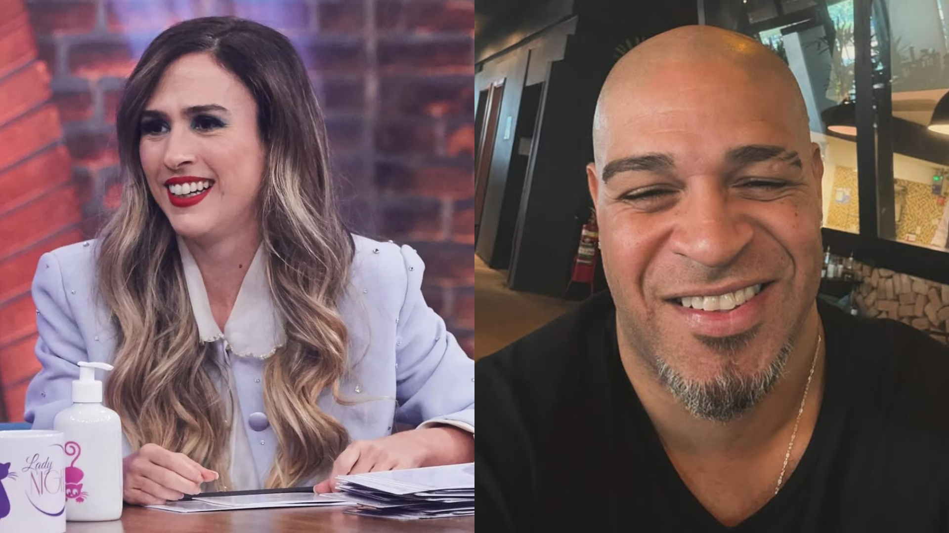 Tatá Werneck se pronuncia após Adriano Imperador deixar gravação do “Lady Night”, e ex-jogador revela desfecho