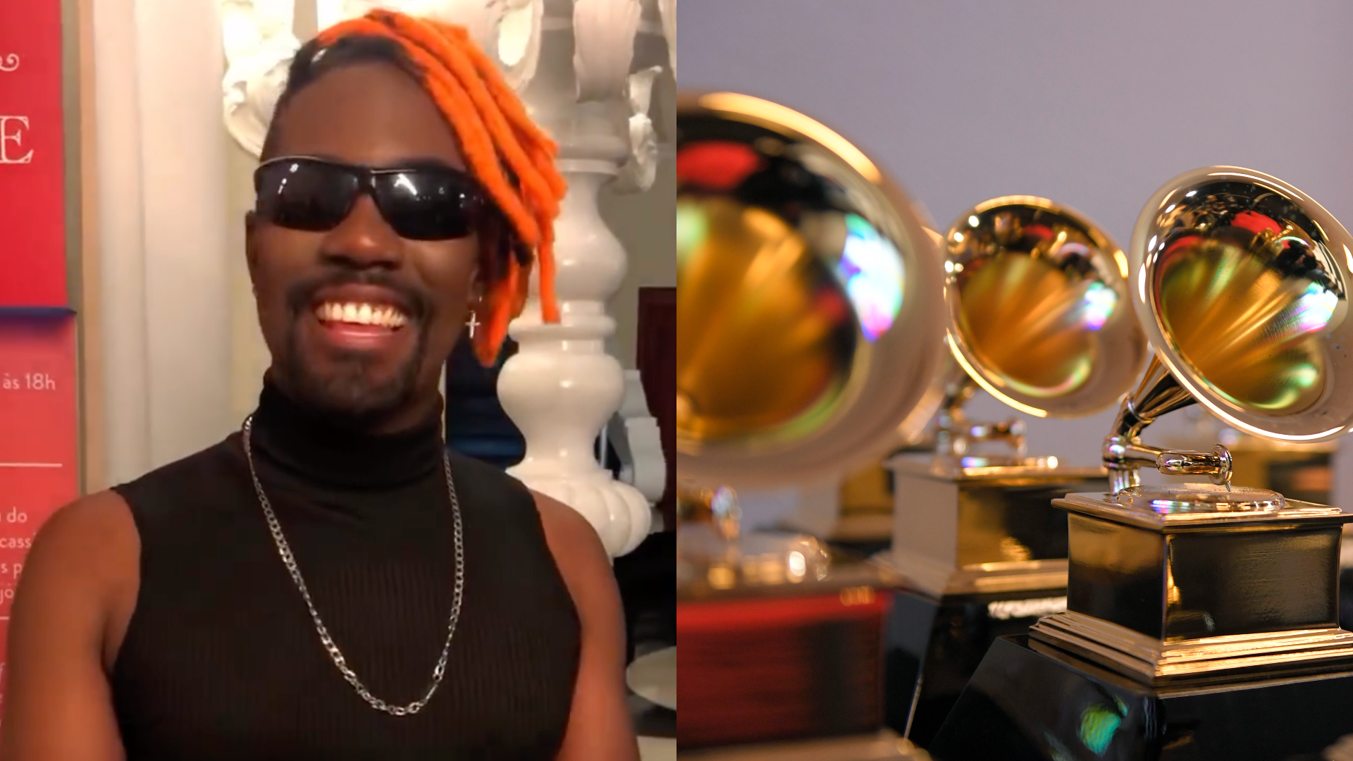 Cantor brasileiro recebe Grammy por engano e viraliza ao tentar devolver prêmio ao verdadeiro vencedor; assista