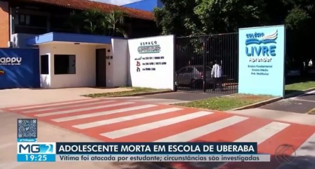 O suspeito tentou fugir da escola, mas foi localizado horas depois. (Foto: Reprodução / TV Integração)