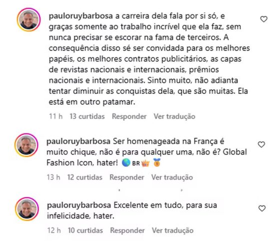 O empresário rebateu os comentários negativos sobre a filha. (Foto: Reprodução/Instagram)