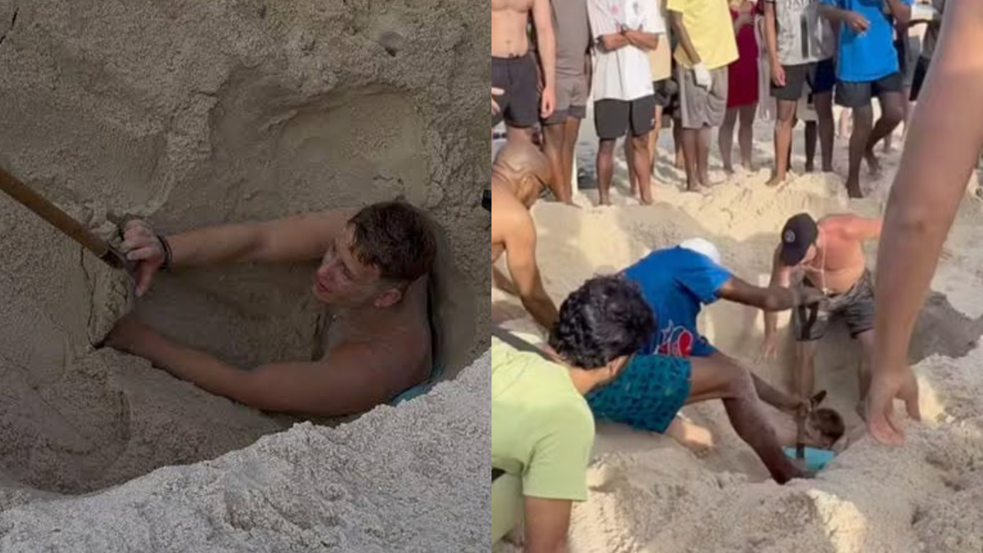 Inglês que ficou atolado em buraco na areia de praia do RJ revela detalhe curioso sobre momento viral, e admite: “Pensei que fosse morrer”; assista