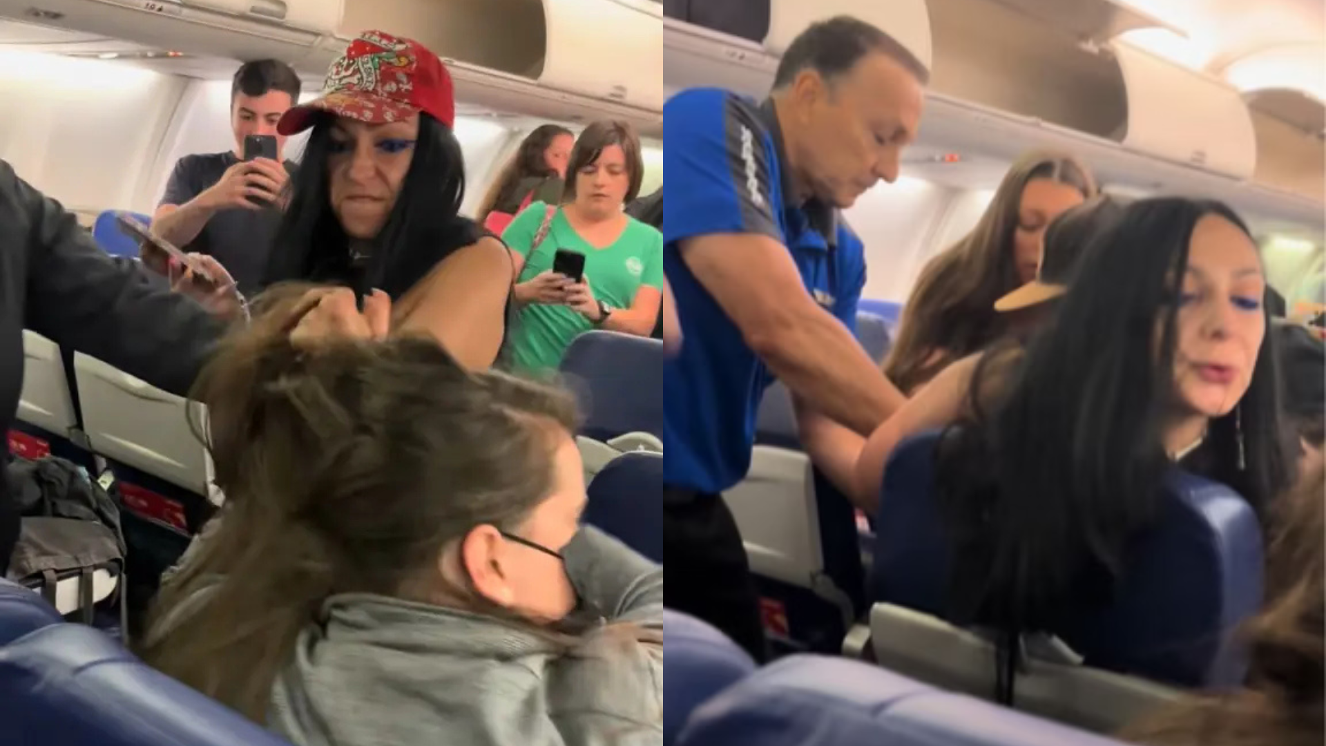 Vídeo: Brasileira é xingada, chutada e cuspida por outra passageira dentro de avião nos EUA