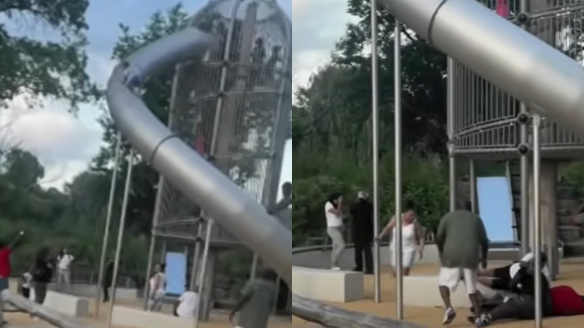 Vídeo: Criança de 4 anos cai de escorregador gigante e é salva por familiares nos EUA