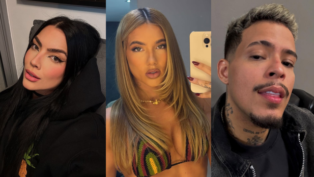 Namorada de Felipe Amorim reage a caminhão de flores que cantor mandou para a casa de Virginia; assista