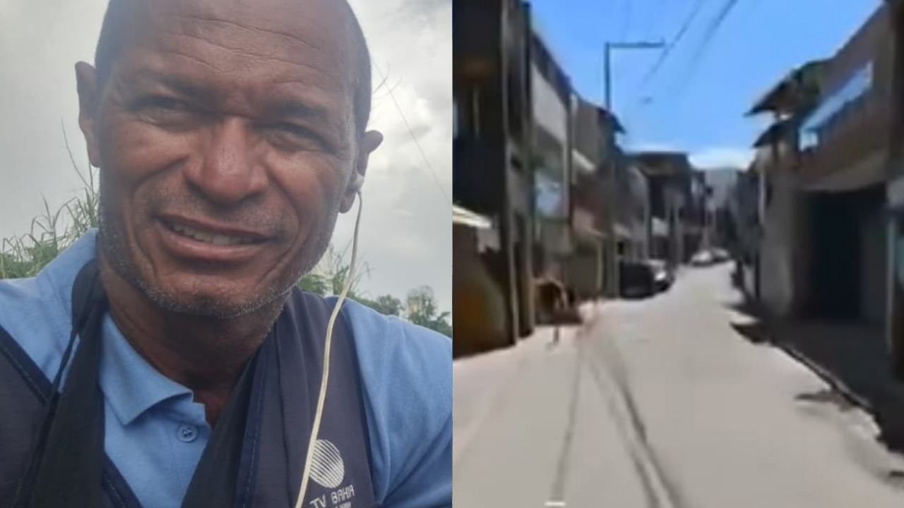 Vídeo: Repórter da Globo é ameaçado ao vivo por traficantes durante tiroteio em Salvador