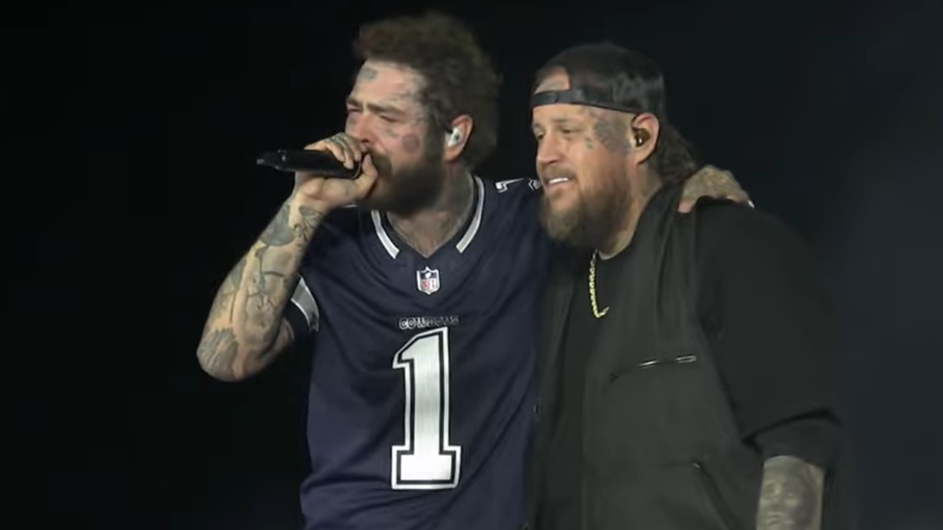 VMA 2025: Post Malone abraça era country com performance de “Losers”, com participação de Jelly Roll, direto da Alemanha; assista