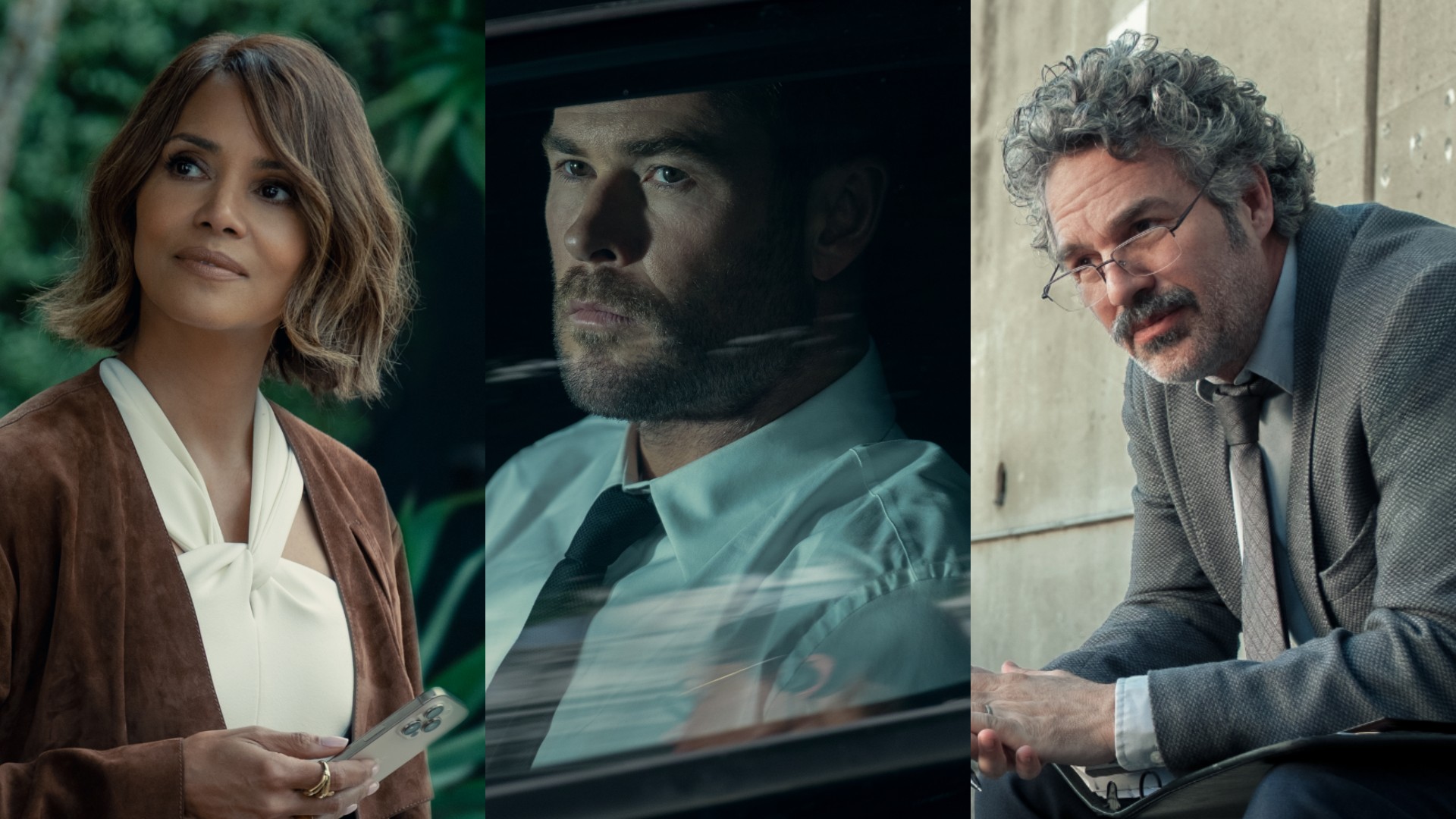 Caminhos do Crime: Chris Hemsworth e Halle Berry driblam Mark Ruffalo em 1º trailer de filme sobre assalto milionário; assista Foto: Dean Rogers e Merrick Morton