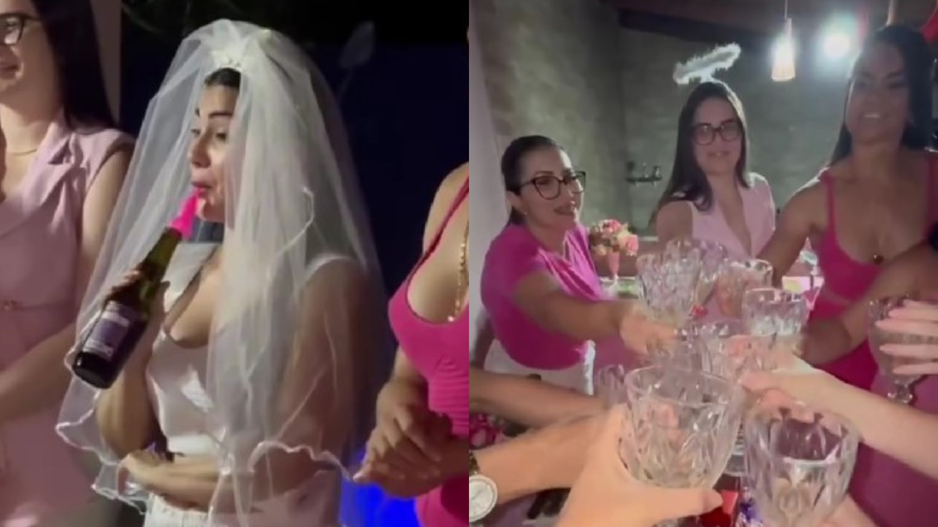 Noiva confunde policiais com dançarinos eróticos em chá de lingerie no MT, viraliza e revela desfecho; assista Foto: Reprodução/Instagram