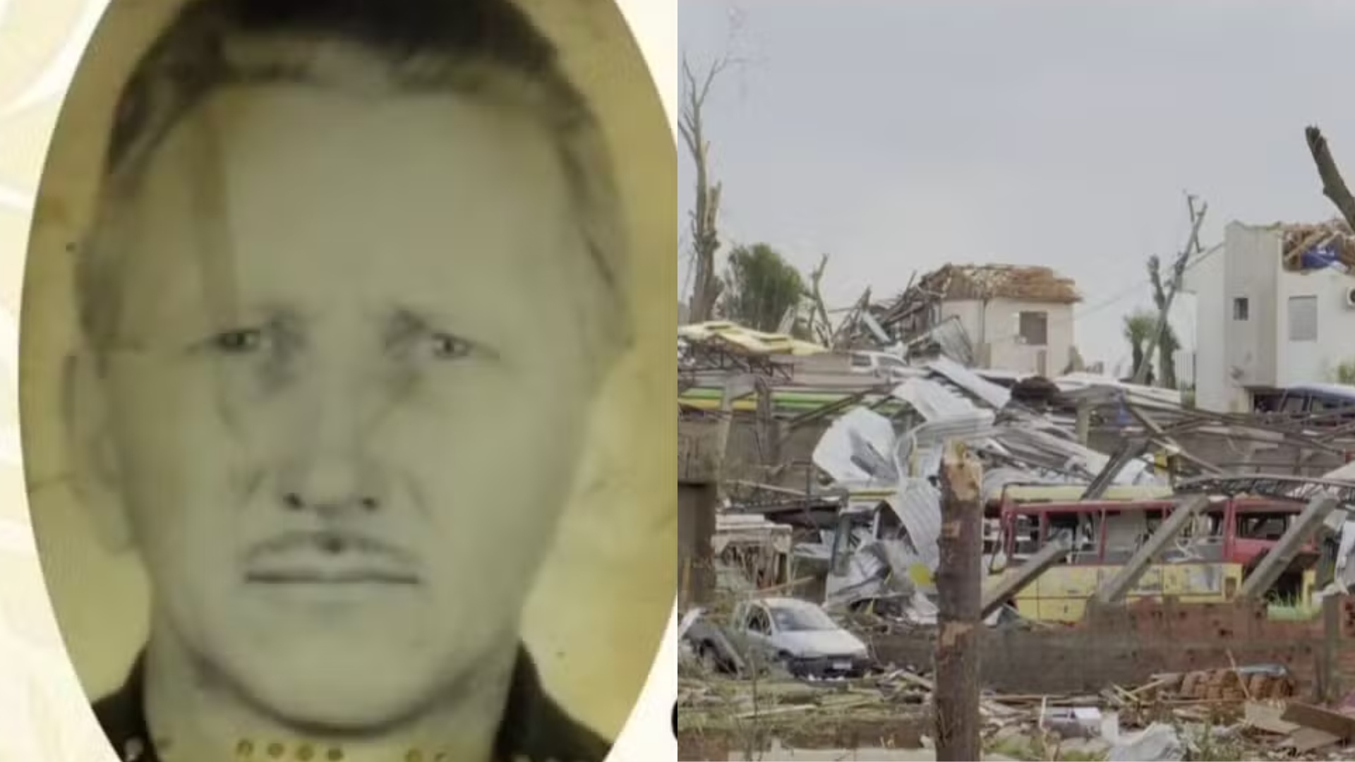 Tornado no PR: Filho relata o que aconteceu momentos antes do pai morrer: ‘Como se caísse uma bomba’ Tornado no PR: Filho revela o que aconteceu momentos antes do pai morrer: 'Como se caísse uma bomba' (Reprodução/Arquivo Pessoal/TV Globo)