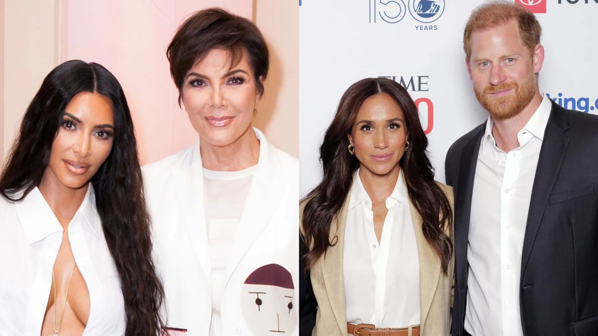 Kim Kardashian e Kris Jenner tomam atitude surpreendente após publicarem fotos com príncipe Harry e Meghan Markle Fotos: Getty