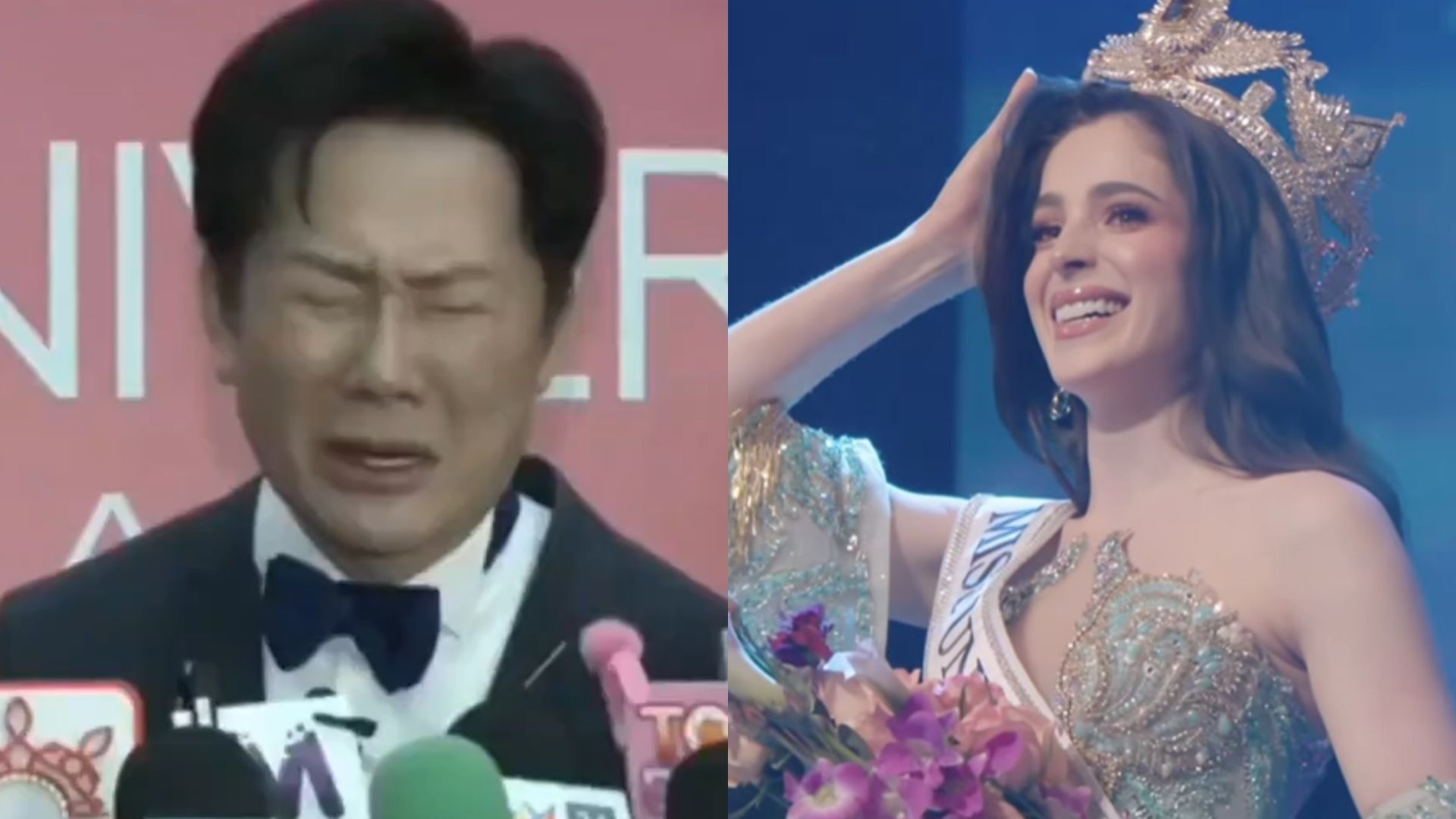 Executivo do Miss Universo pede desculpas e chora após ser detonado por atitude com Miss México; assista Executivo do Miss Universo chora ao pedir desculpas por discussão intensa com Miss México; assista! (Foto: Reprodução/ X; Instagram)