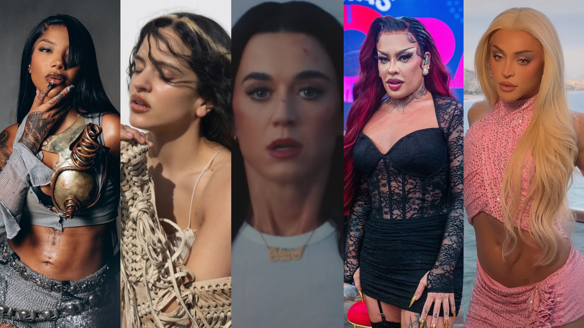 Lançamentos de Sexta: Álbuns aguardados de Ludmilla e Rosalía, e novidades de Katy Perry, Gloria Groove e Pabllo Vittar e são destaques; confira! Lançamentos de Sexta: Álbuns aguardados de Ludmilla e Rosalía, e novidades de Katy Perry, Gloria Groove e Pabllo Vittar e são destaques; confira! (Foto: Reprodução; YouTUbe; Instagram/ Divulgação/ Globo/ Evelyn Kosta)