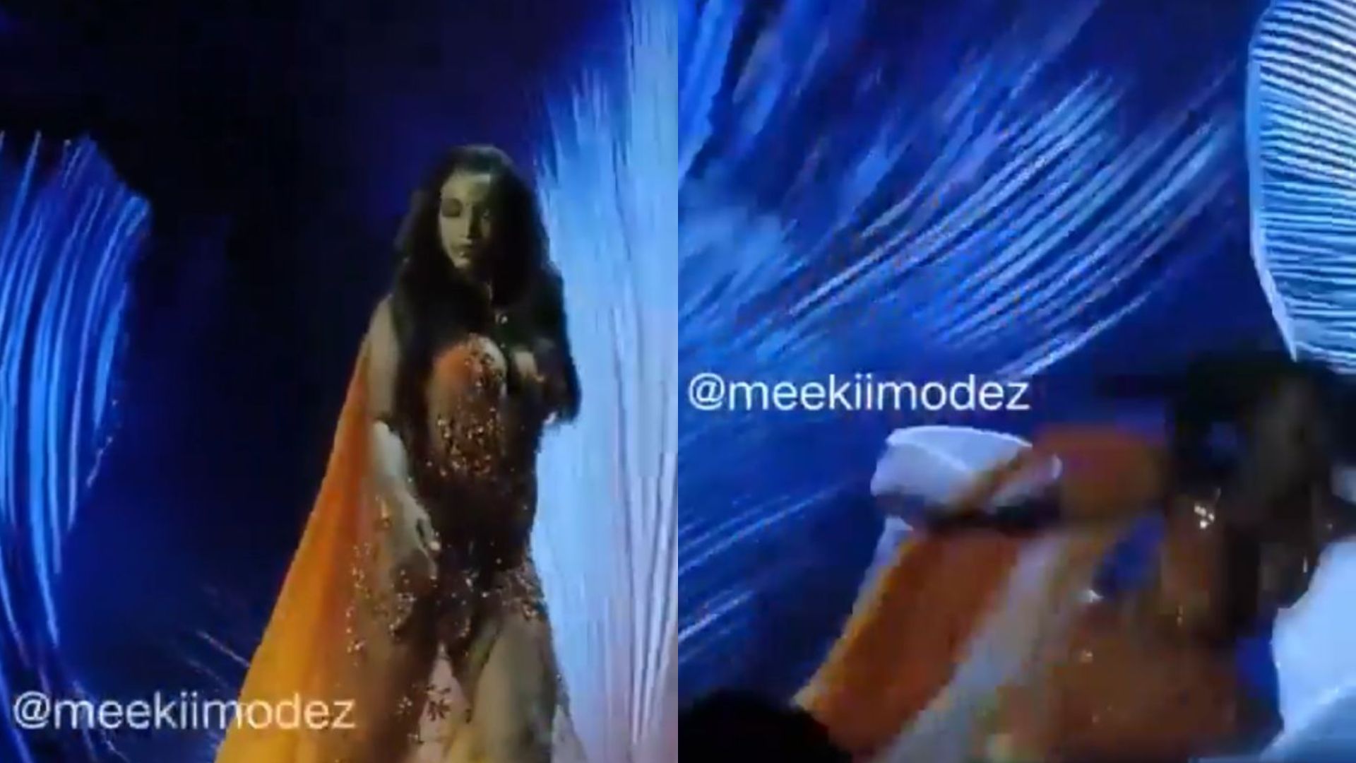 Vídeo: Miss Jamaica sofre queda grave da passarela em preliminar do Miss Universo, e deixa desfile em maca; equipe atualiza estado de saúde Foto: Reprodução/Redes Sociais