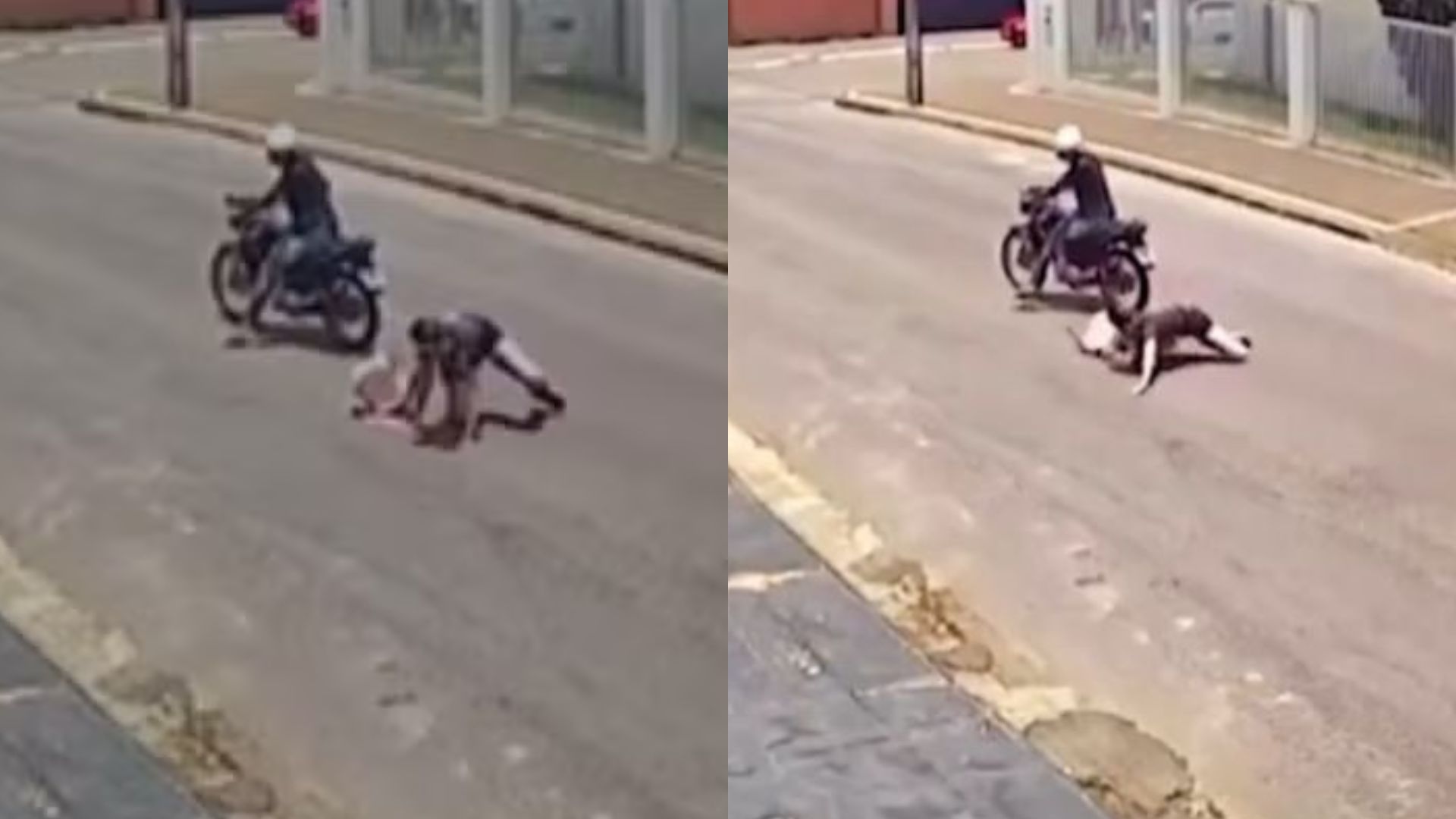 Vídeo: Menina de 12 anos pula de motocicleta e consegue escapar de sequestro em MT Fotos: Reprodução/Redes Sociais