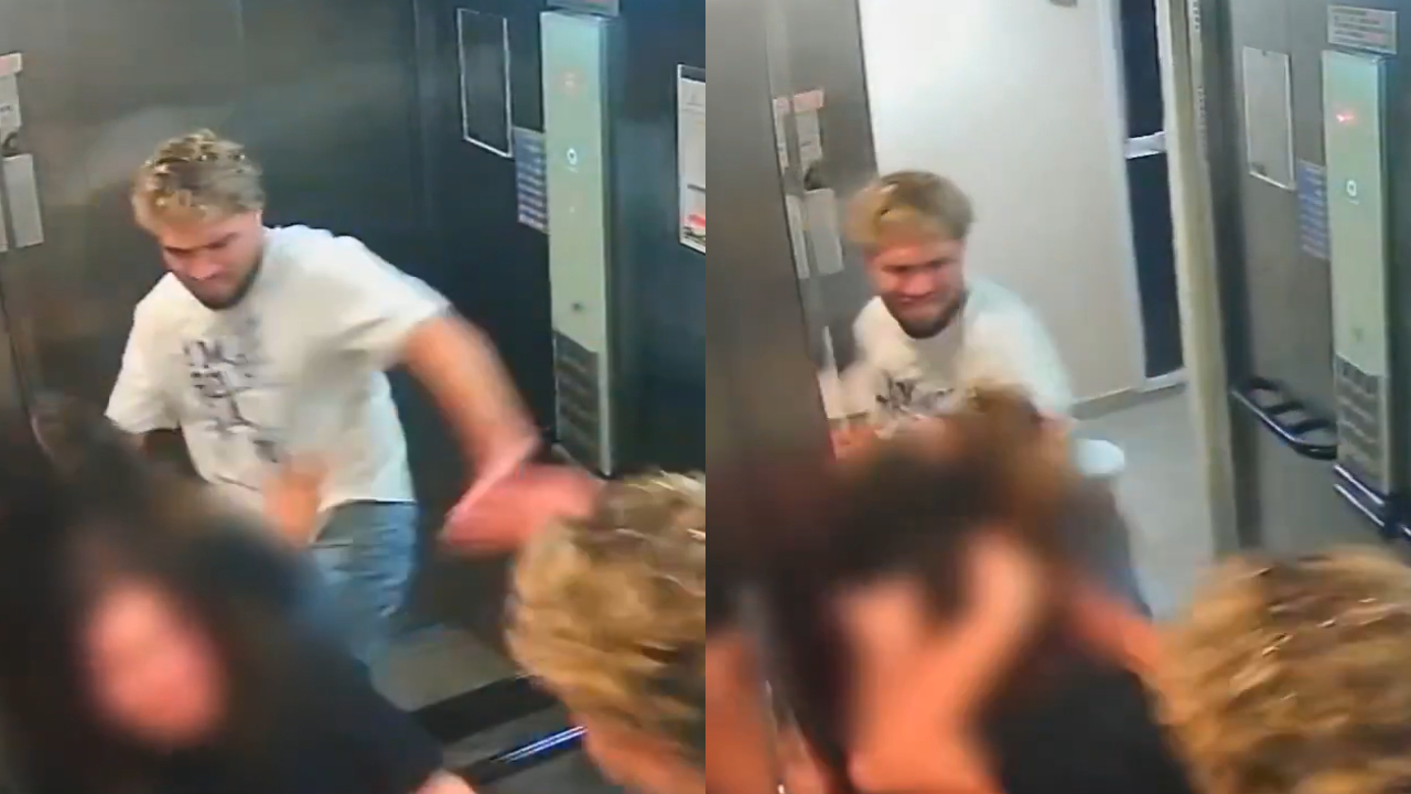 Turista americano é flagrado em vídeo agredindo namorada em elevador no RJ; vítima levou 26 pontos na cabeça