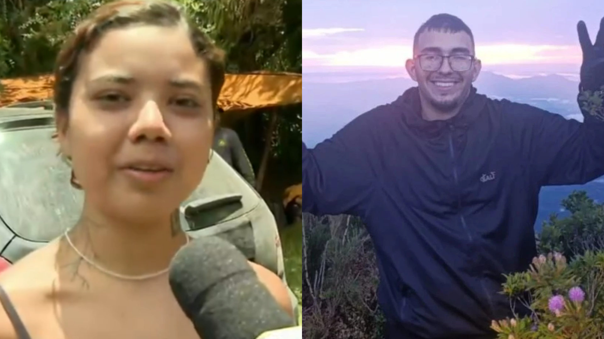 Amiga de jovem desaparecido no Pico Paraná se manifesta após resgate e reage a acusações: “Eu pequei, eu errei”; assista