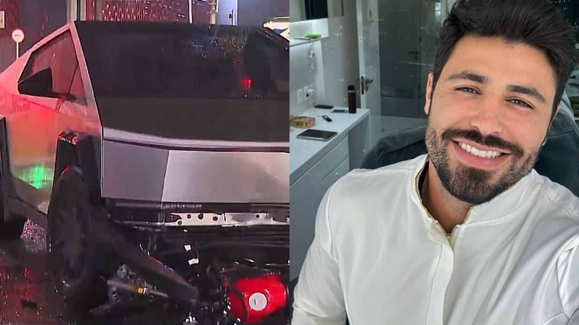 Vídeo: Harmonizador dos famosos é envolvido em acidente de Tesla Cybertruck com vítima fatal em SP